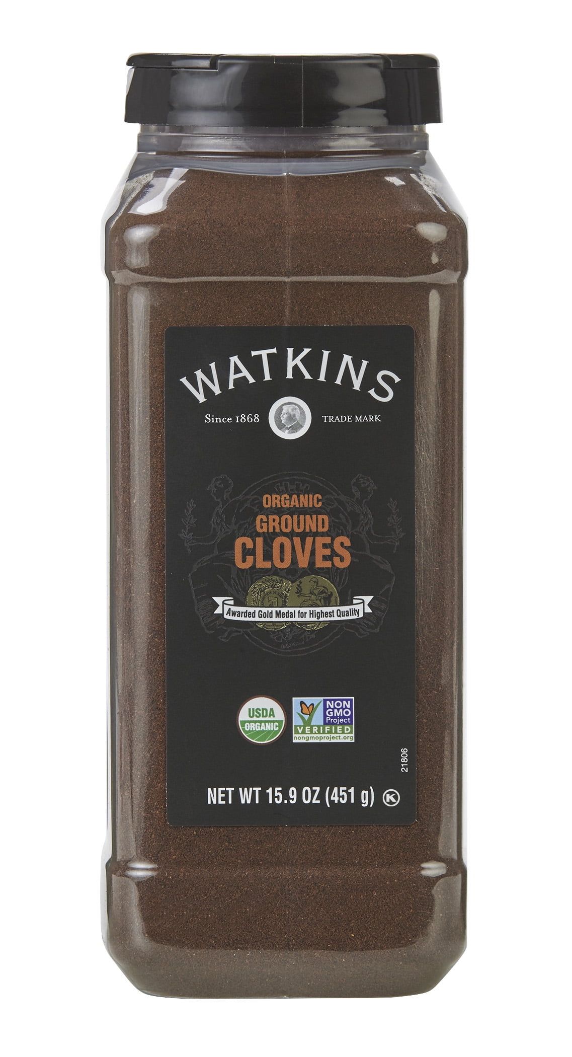 Watkins Gourmet Organic Spice Jar, Ground Cloves, 15.9 oz