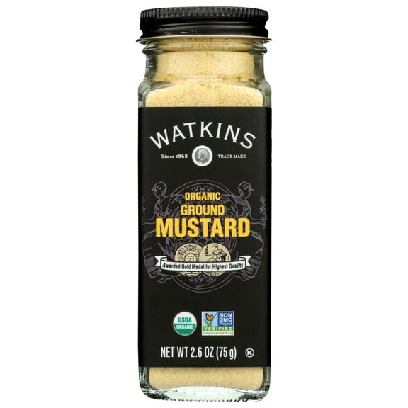 Watkins Gourmet Organic Spice Jar, Ground Mustard, 2.6 oz