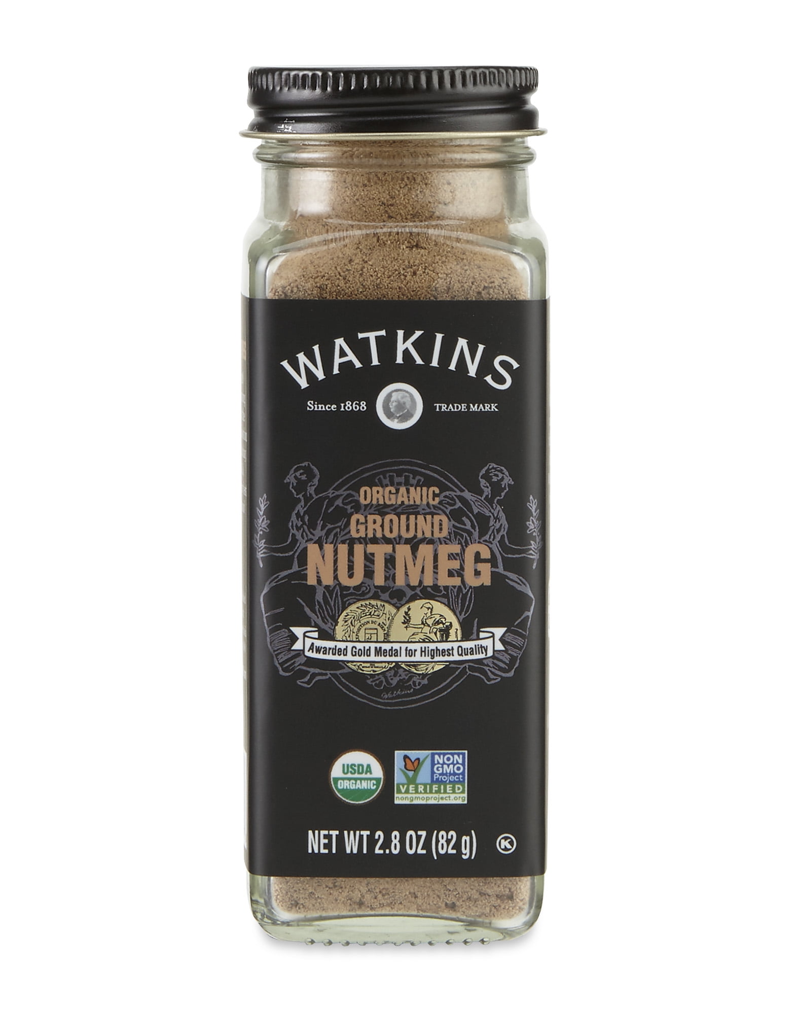 Watkins Gourmet Organic Spice Jar, Ground Nutmeg, 2.8 oz