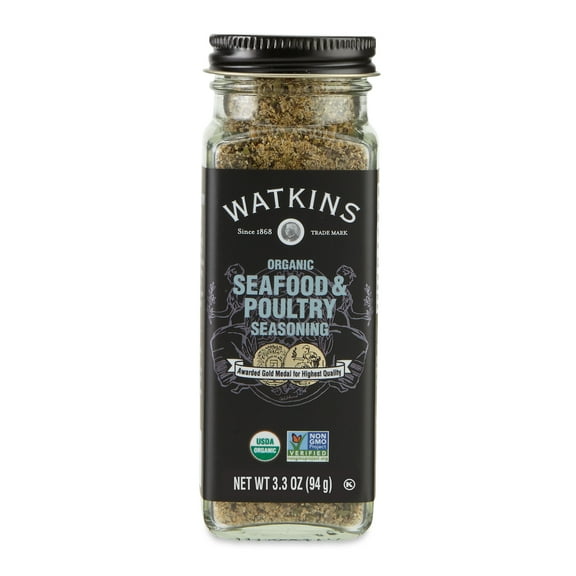 Watkins Gourmet Organic Spice Jar, Seafood & Poultry Seasoning, 3.3 oz