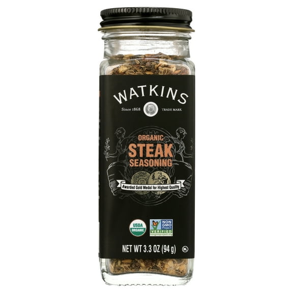 Watkins Gourmet Organic Spice Jar, Steak Seasoning, 3.3 oz