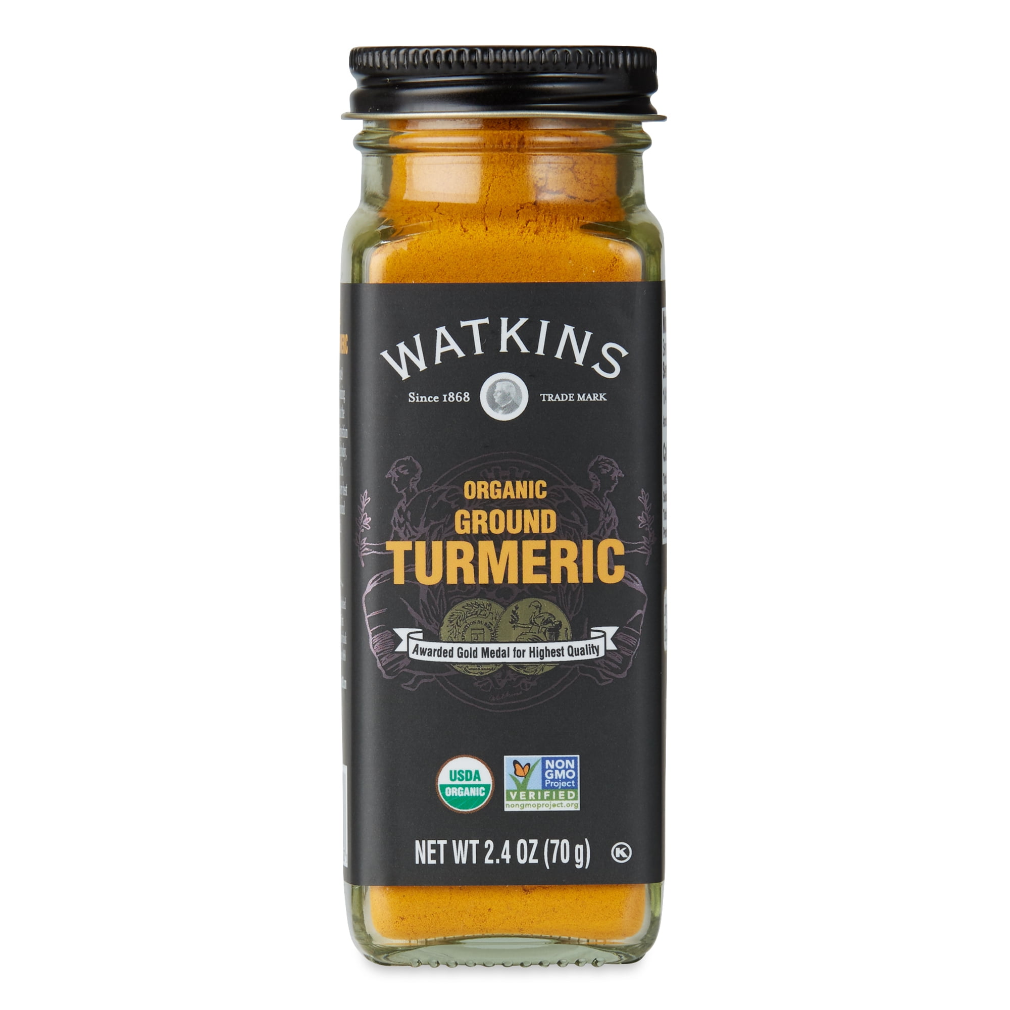 Watkins Gourmet Organic Spice Jar, Turmeric, 2.4 oz