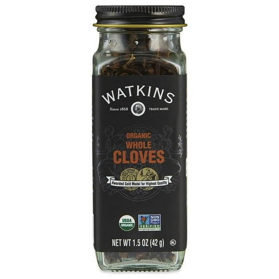 Watkins Gourmet Organic Spice Jar, Whole Cloves, Non-GMO, Kosher, 1.5 oz. Bottle, 1-Pack