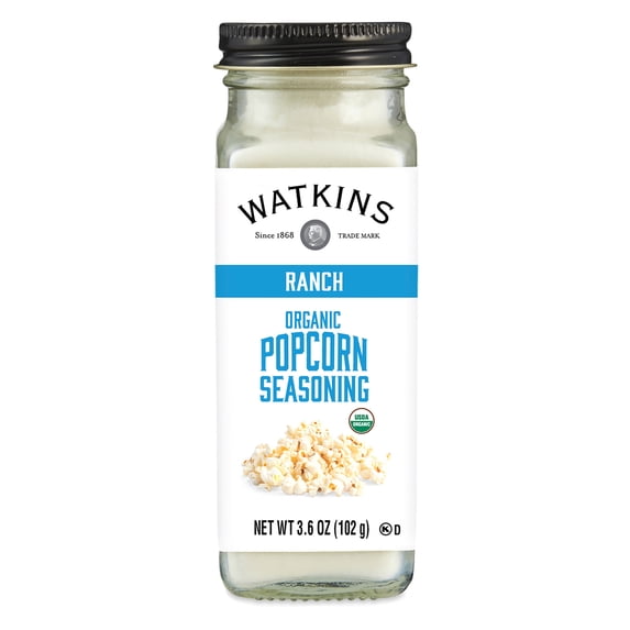 Watkins Inc. Organic Popcorn Seasoning - Ranch 3.6 oz Jar