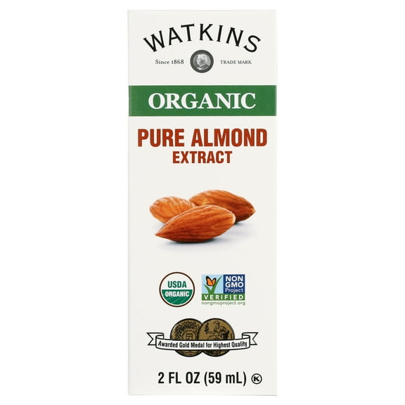 Watkins Organic Almond Extract 2 fl. oz. (Liquid, Ambient, Plastic Container)