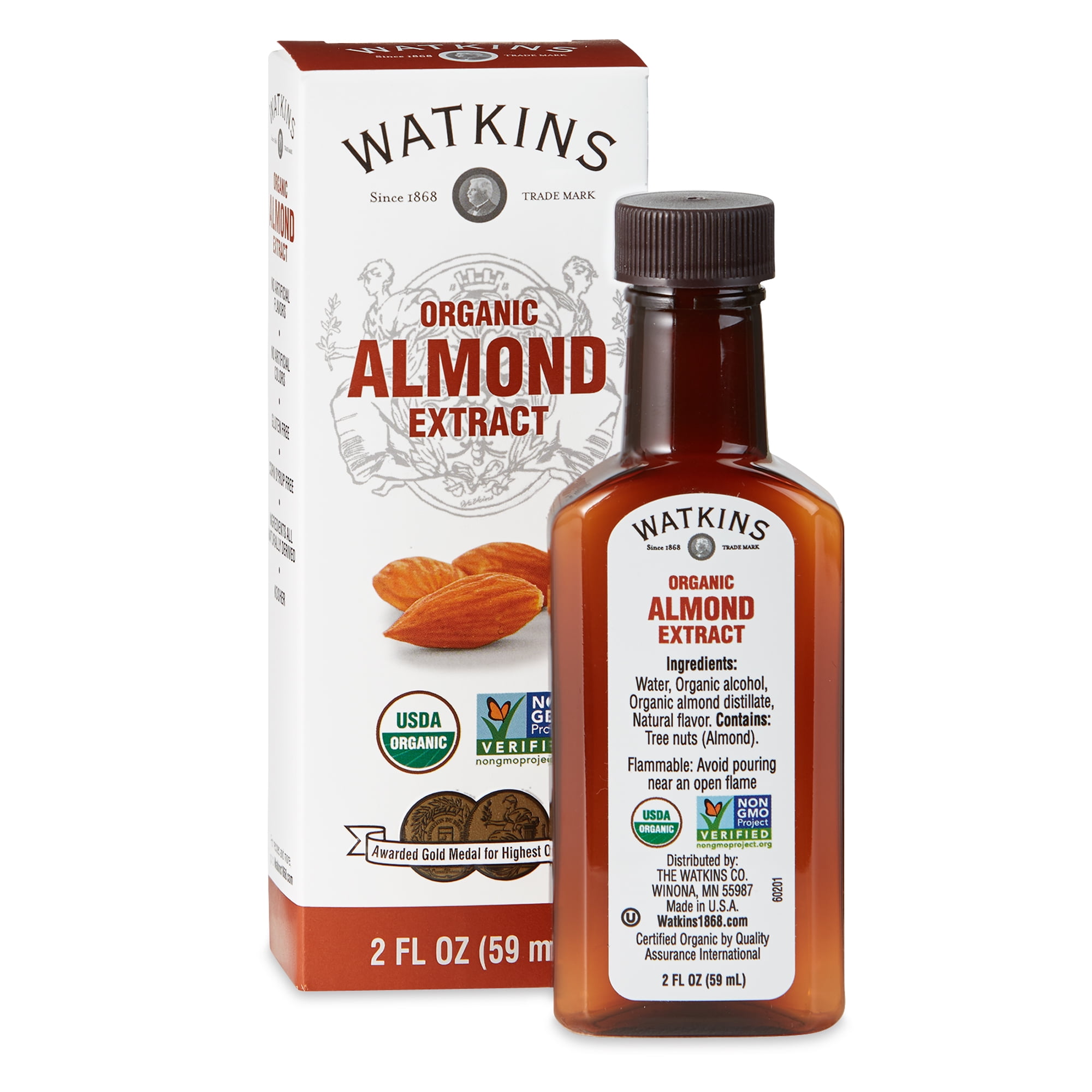 Watkins Organic Almond Extract 2 fl. oz. (Liquid, Ambient)