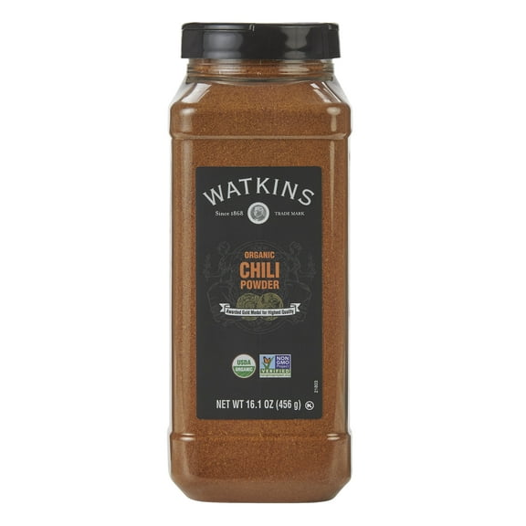 Watkins Organic Chili Powder, 16.1 oz. (Plastic, Granules, Ambient, Shelf Stable, Fish Free)