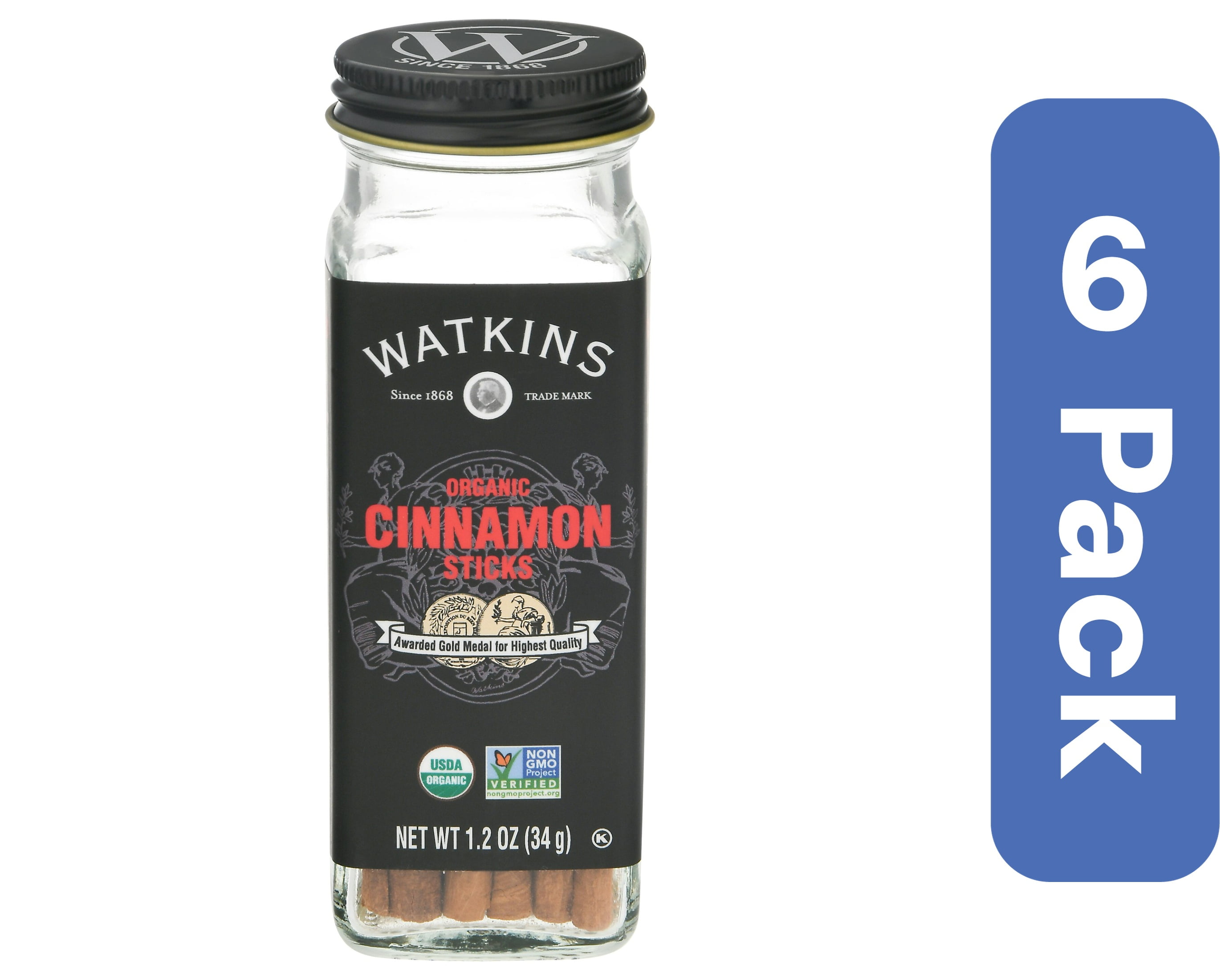 Watkins Organic Cinnamon Sticks 1.2 oz (Pack Of 6)