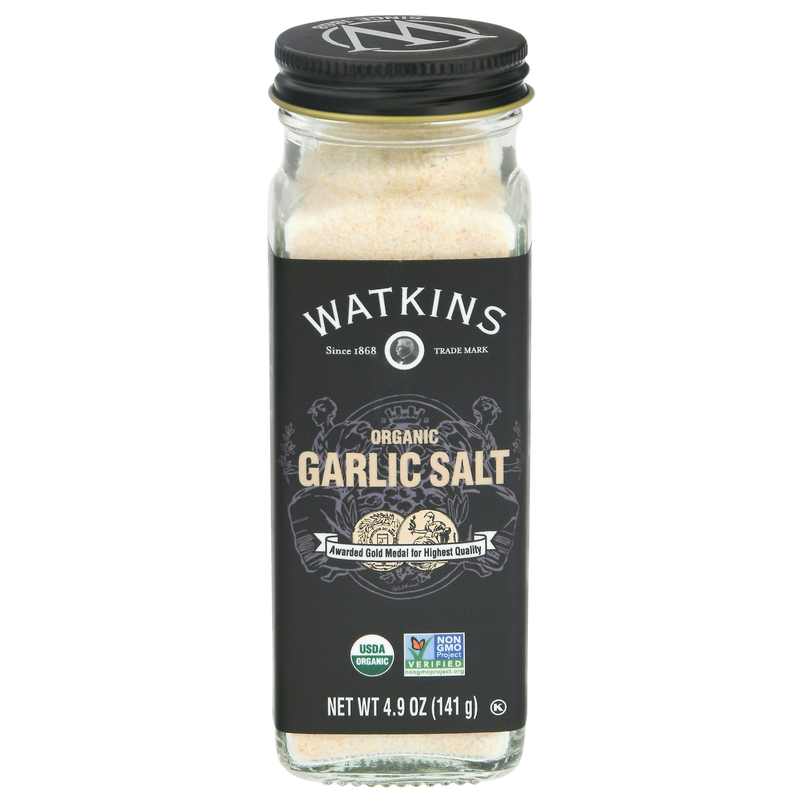 Watkins Organic Garlic Salt 4.97 oz (Pack Of 6)