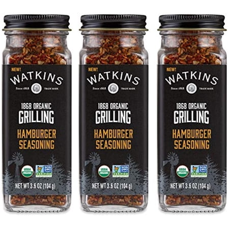 Watkins Organic Grilling Hamburger Seasoning, 3.7 Oz, 3-Pack