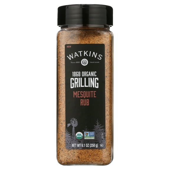 Watkins Organic Grilling Mesquite Rub, 9.1 oz (Food Form: Whole Plastic Container)