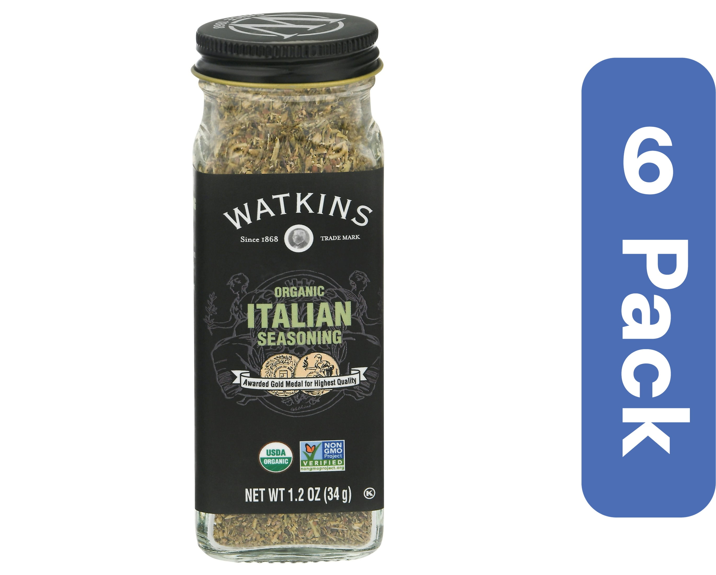 Watkins Organic Italian Seasoning 1.2 oz (Pack Of 6)