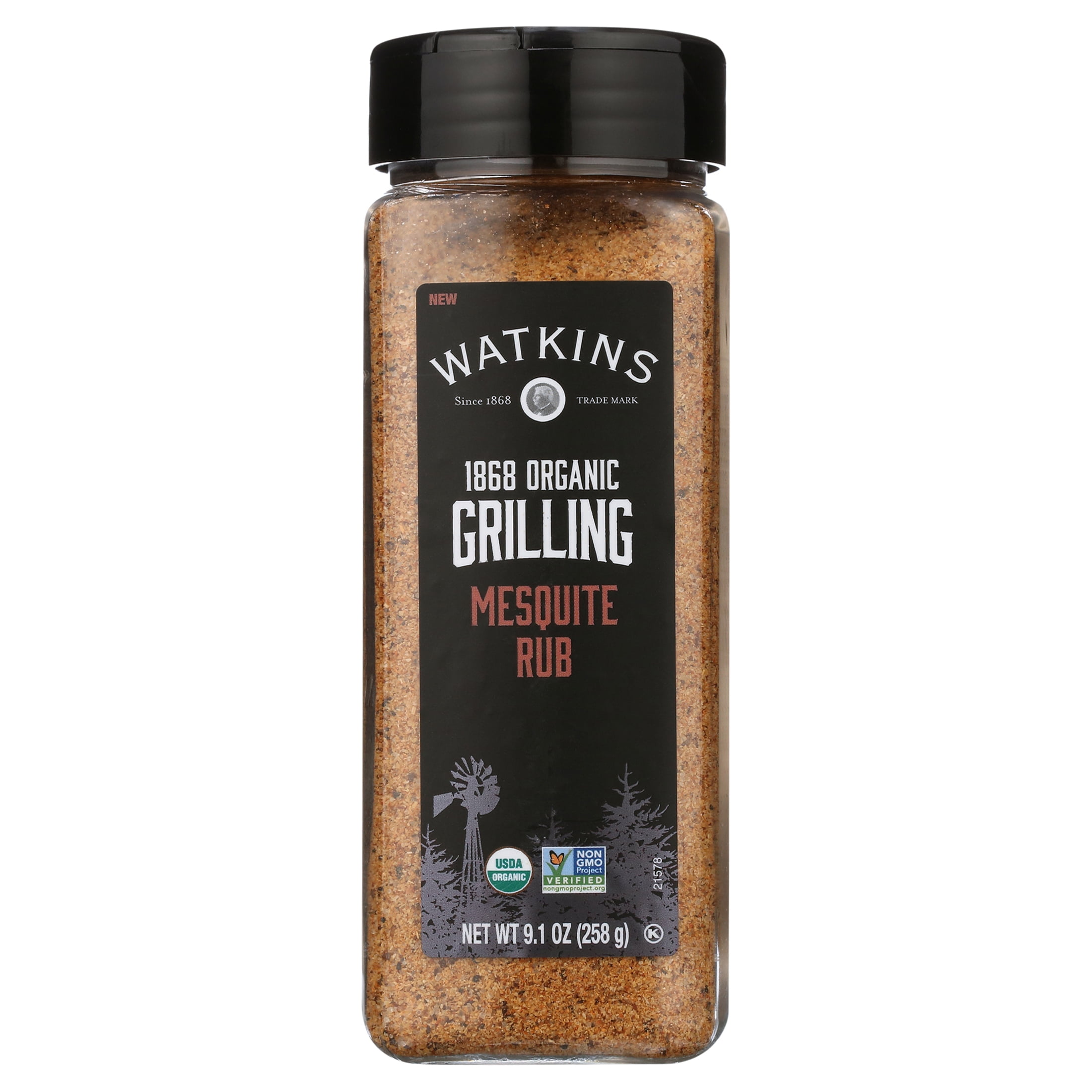 Watkins Organic Grilling Mesquite Rub, 9.1 oz (Food Form: Whole Plastic ...