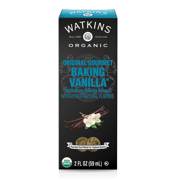 Watkins Organic Original Gourmet Baking Vanilla, with Pure Vanilla Extract and Other Natural Flavors, 2 fl oz