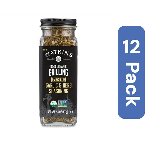Watkins Organic Salt-Free Grilling Herb Seasoning 2.6 oz (Pack Of 12)