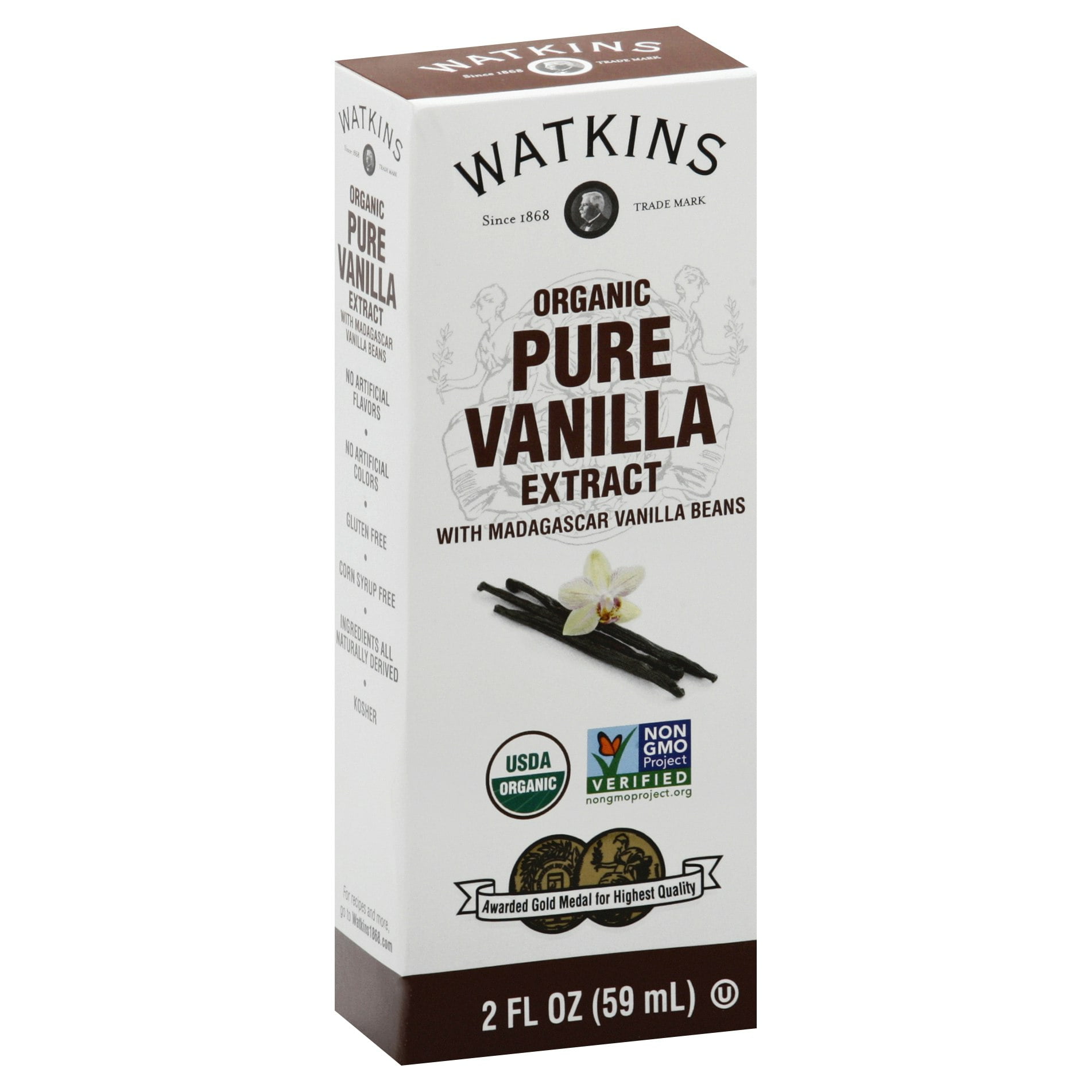 Watkins Organic Vanilla Extract 2 fl oz (Pack Of 12)