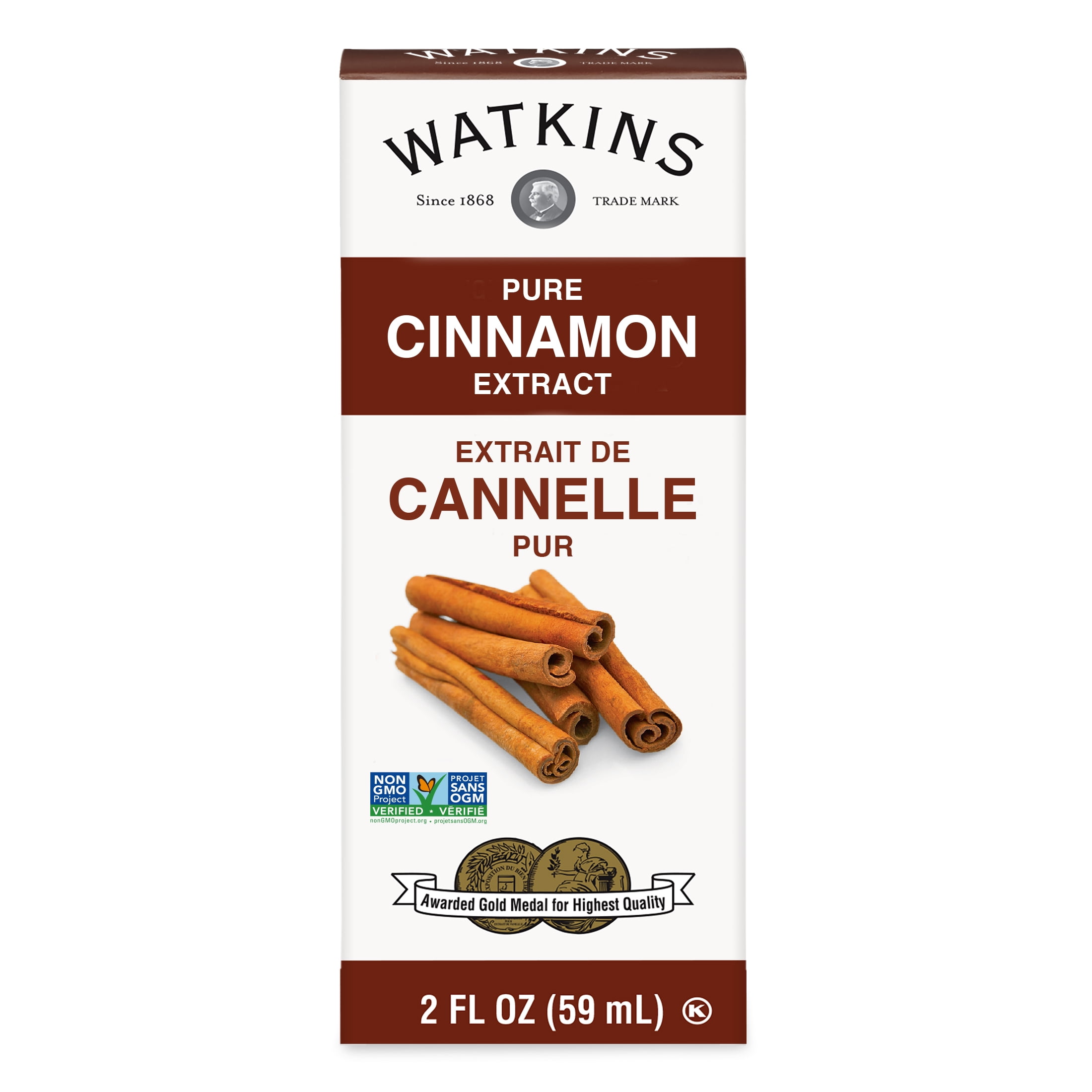 Watkins Pure Cinnamon Extract, 2 oz (Plastic Container)
