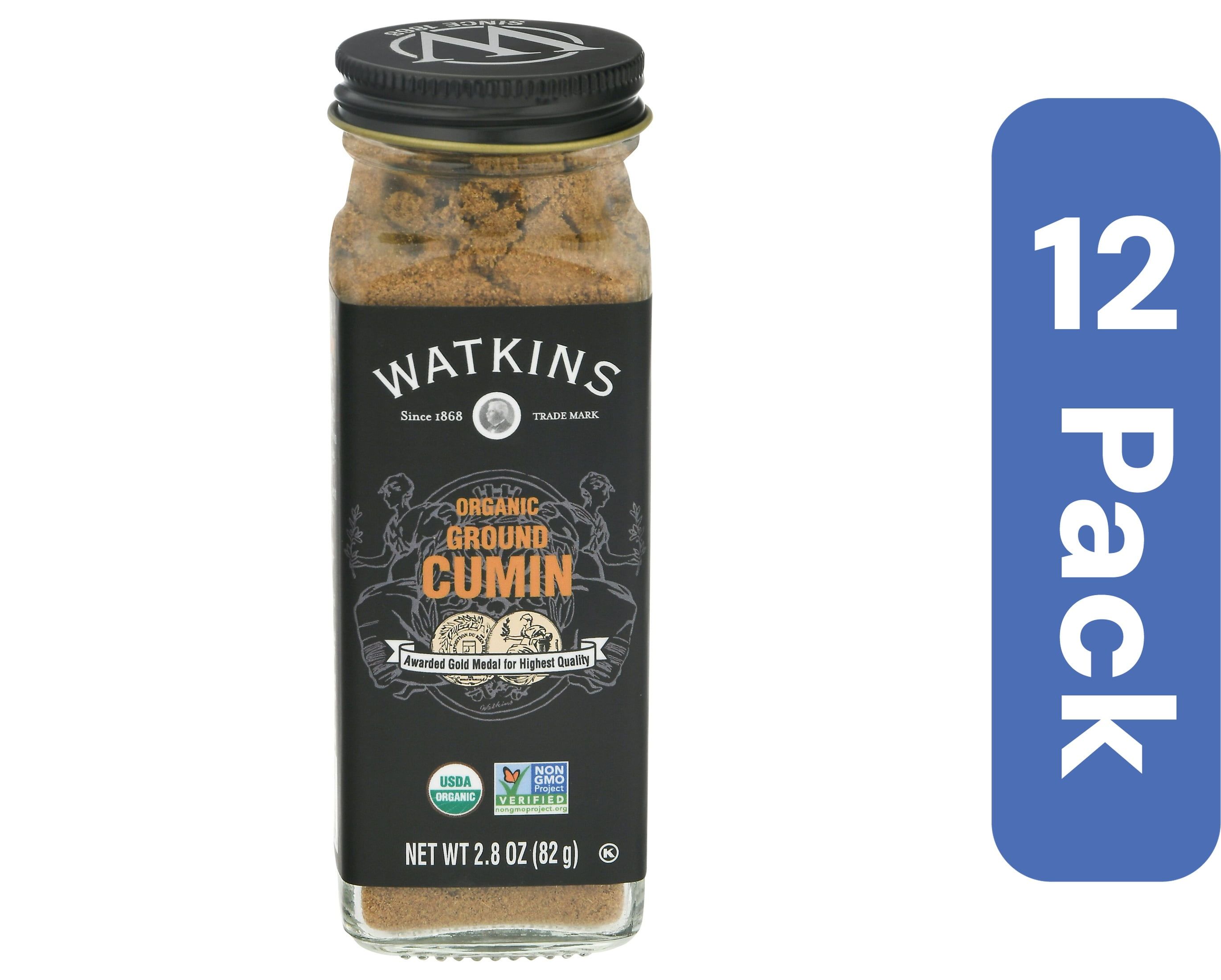 Watkins Seasoning Cumin Ground Organic 2.8 oz (Pack Of 12)