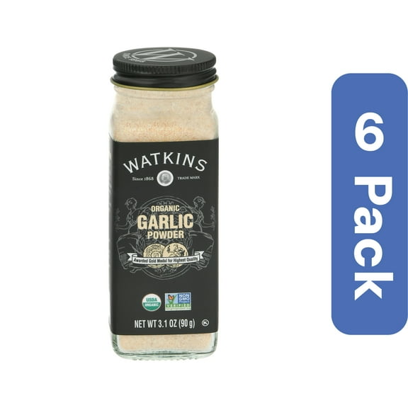Watkins Seasoning Garlic Powder Organic 3.1 oz (Pack Of 6)