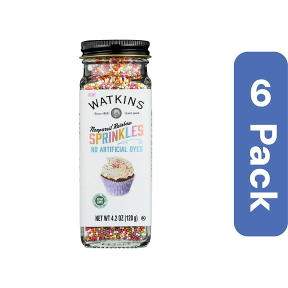 Watkins Sprinkles Rainbow Nonpareils 4.2 oz (Pack Of 6)
