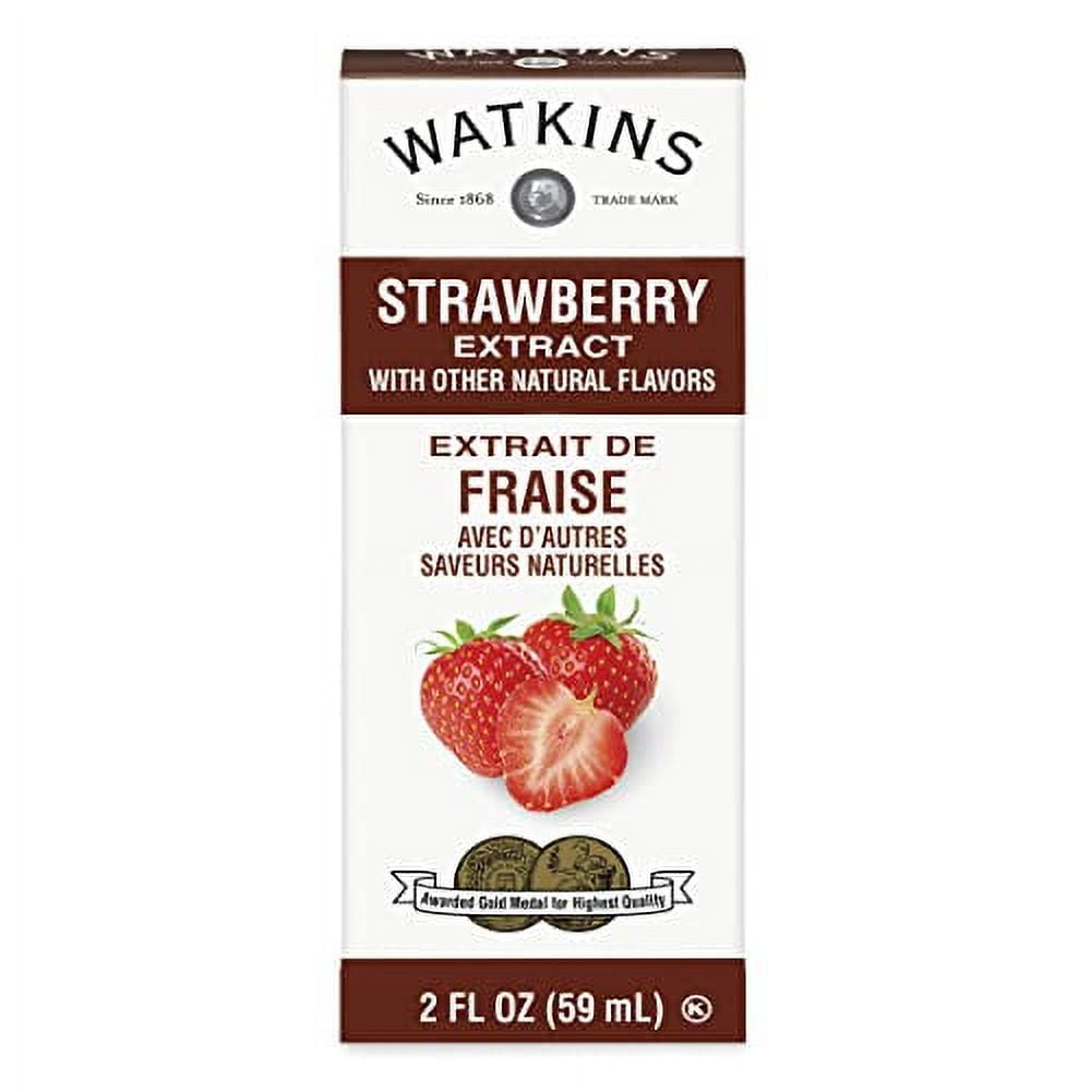 Watkins Strawberry Extract with other Natural Flavors, 2 oz. Bottles, Pack of 6 (Packaging May Vary)
