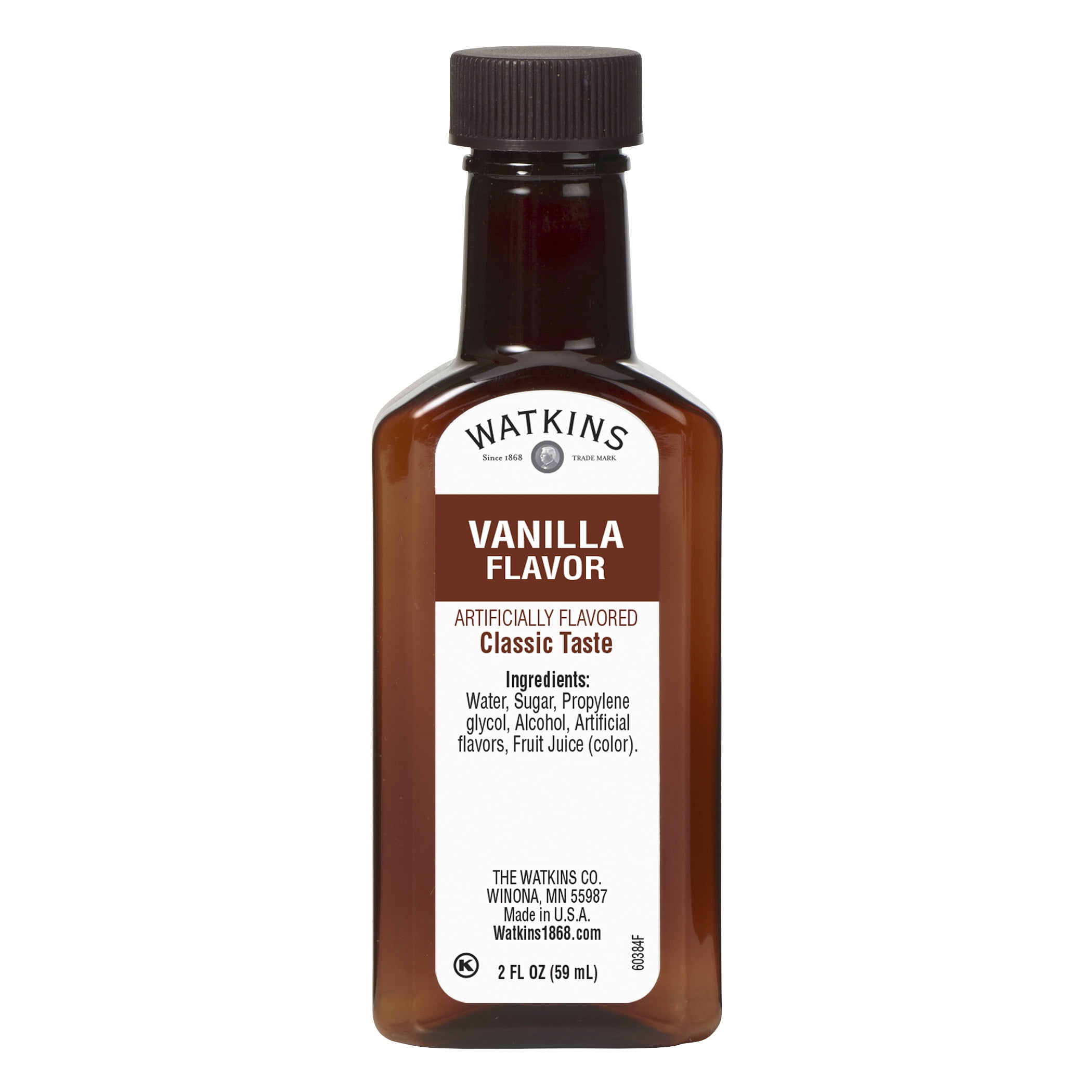 Watkins Vanilla Flavor, 2 fl oz (Baking Extract, Plastic Container)