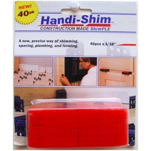 Watman HS11640RD 0.06 in. Red Shim- 40 Pack