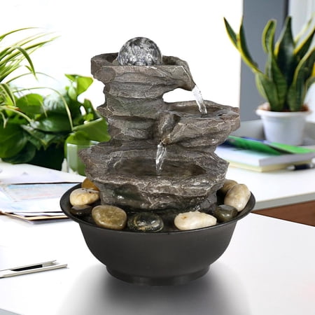 Watnature 11" Indoor 4-Tier Cascading Tabletop Fountain