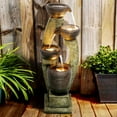 thumbnail image 1 of Watnature 40" H Outdoor Water Fountain - 4 Crocks Outdoor Modern Outdoor Waterfall with Contemporary Design for Garden, Patio, Deck, Porch, Backyard and Home Art Décor, 1 of 14