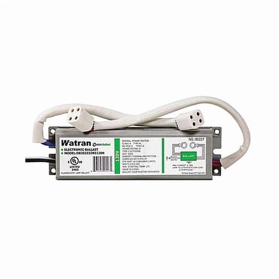 Watran Electronic Ballast,Input Watts 32,6" L 80227