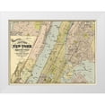 thumbnail image 1 of Watson 14x11 White Modern Wood Framed Museum Art Print Titled - New York, Adjacent Cities New York - Watson 1891, 1 of 4
