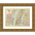 thumbnail image 1 of Watson 18x14 Gold Ornate Wood Framed with Double Matting Museum Art Print Titled - Brooklyn, Jersey City New York - Watson 1891, 1 of 4
