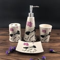 thumbnail image 1 of Watson Bathroom Accessories - Pink and Black Ceramic Bathroom Accessory Set, 1 of 5