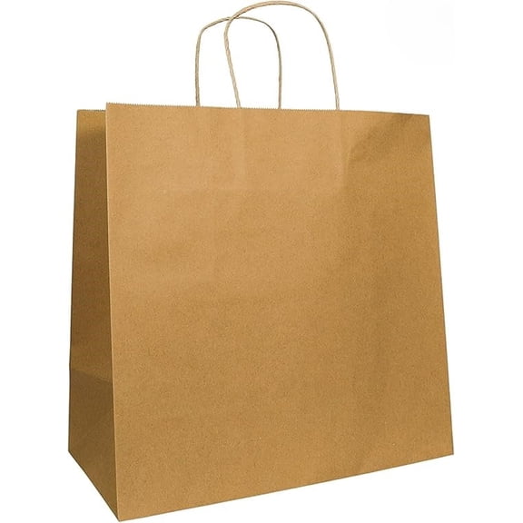 Watson Distributing 12-1/2" x 7" x 13" Paper Bag Round Handle 250/Case