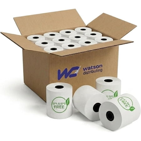 2 5/16" x 400' Phenol-Free (BPA & BPS) Thermal Gas Pump Paper, 24 Rolls/Case, Gilbarco, Dresser Wayne, Ithaca, TPG