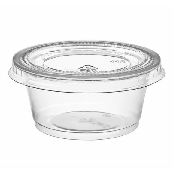 Watson Distributing 2 Oz Portion Cup with Lids Clear 2500/Case