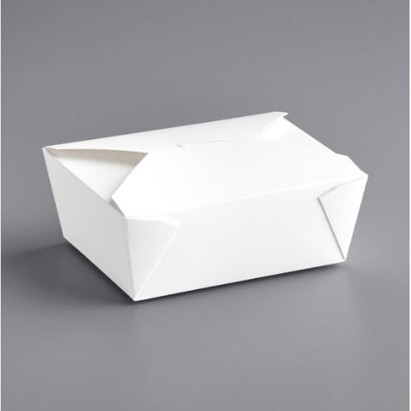 Watson Distributing #8 Take-Out Container Microwaveable Folded Paper 6.75" X 5.5" X 2.5 300/Case