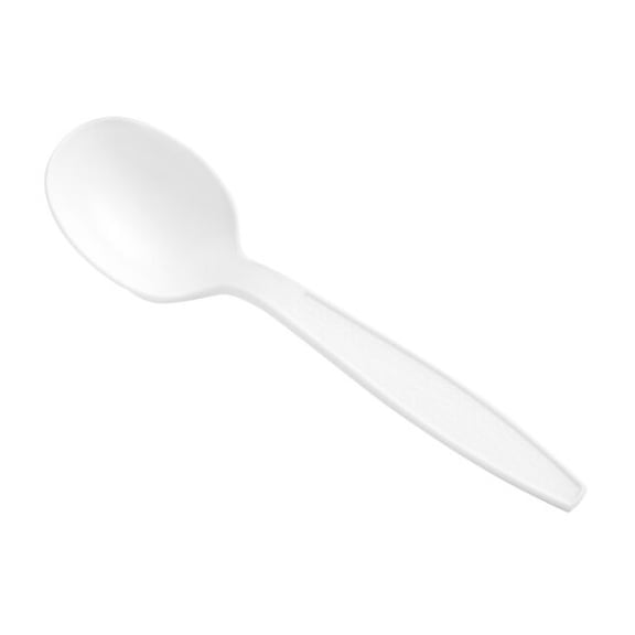 Watson Distributing Extra Heavy Weight Plastic Soup Spoons Pp White 1000/Case