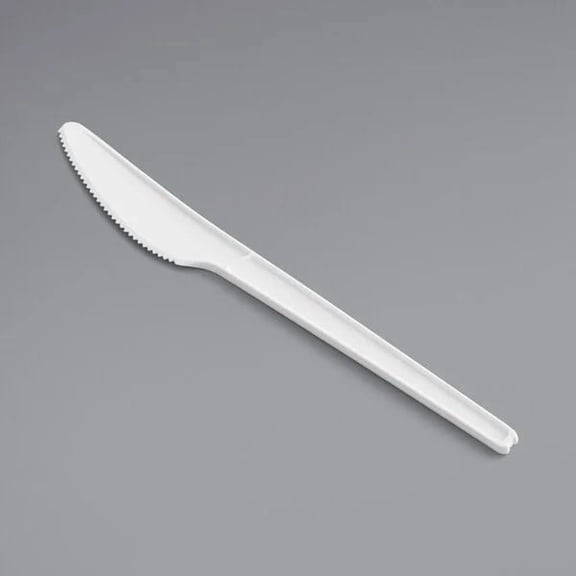 Watson Distributing Heavy Weight Plastic Knife White 6-1/2" 1000/Case