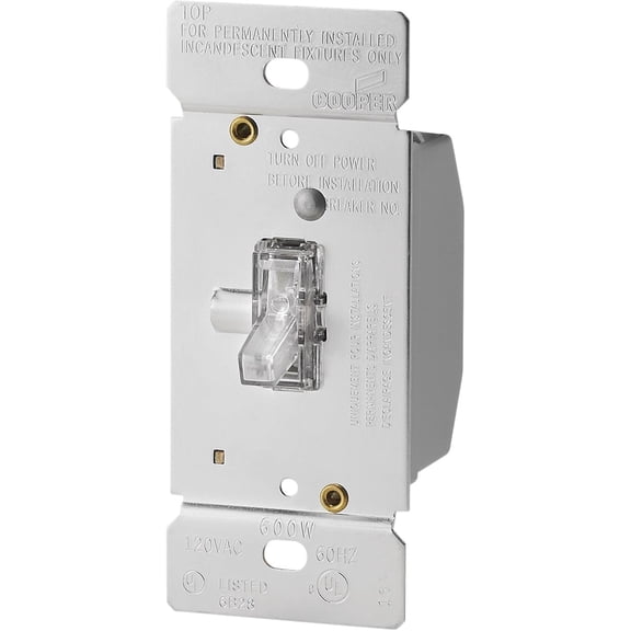 Watt 120-Volt Single-Pole/3-way Lighted Incandescent/Halogen Toggle Dimmer with Non-Preset