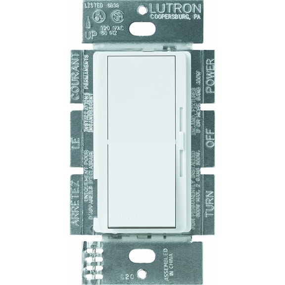 Watt Diva Electronic Low Voltage Single Pole Dimmer, White