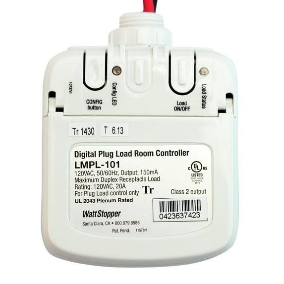Watt Stopper LMPL-101 Digital Plug Load Room Controller 120V RJ-45 DLM Device On/Off, White