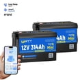 thumbnail image 1 of WattCycle 12V 100Ah LiFePO4 Bluetooth Battery Mini(2 Pack) with 14.6V 20A Lithium Battery Charger, 100A Smart BMS, 15000+ Deep Cycles, for Marine, Trolling Motor, RV, Off-grid, Solar System, 1 of 11