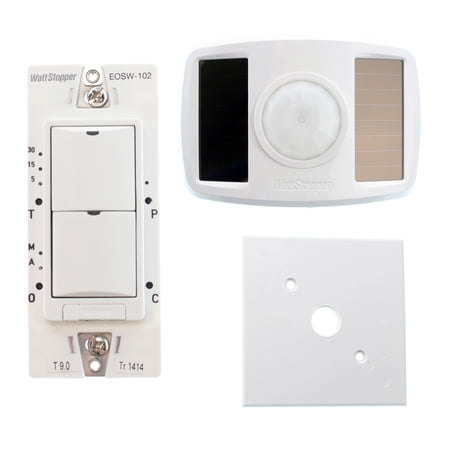WattStopper EOKT-102-W RF-Sensor and Switch Kit, EOPC-100, EOSW-102 Dual Relay
