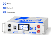 WattCycle 48V 100Ah LiFePO4 Lithium Battery Built-in 100A BMS, 3U Rack Mount Battery with 3A Active Balancing, LCD Touchscreen & Bluetooth, 6000+ Deep Cycles for Home Storage,Solar System,Off-Grid
