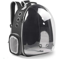 Wattne Backpack Carrier/Bubble Carrying Bag for Small Medium Dogs Cats, Space Capsule Pet Carrier for Hiking, Travel, Airline Approved - Black