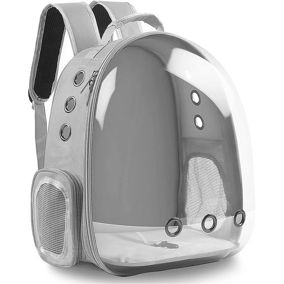 Wattne Bubble Carrying Bag for Small Medium dogs Cats, Space Capsule Pet Hiking backpack, Airline Approved Travel carrier - Grey