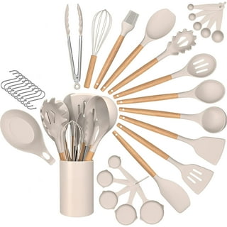 Kitchen Essentials Advanced Silicone Kitchenware Set with Tweezers,  Spatula, Spoon, and Oil Scraper Cooking Utensils Appliances