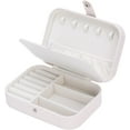 thumbnail image 1 of Wattne Travel Jewelry Case, Jewelry Travel Organizer, Portable Small Jewelry Box for Women, Mini PU Jewelry Case for Wedding, Traveling, Gift (White), 1 of 2