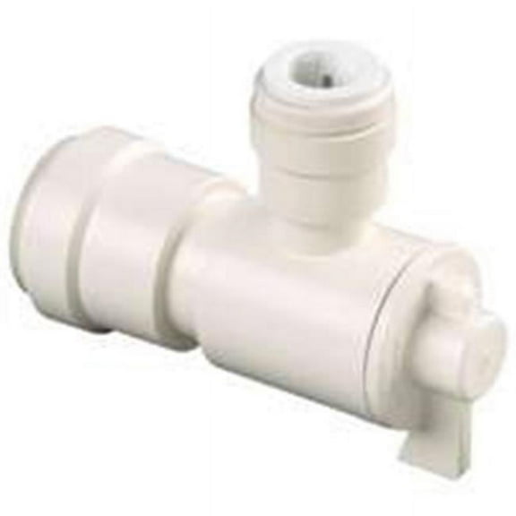 WATTS BRASS & TUBULAR P-676 Push Fit Angle Valve, 0.5 x 0.25 Cts, White
